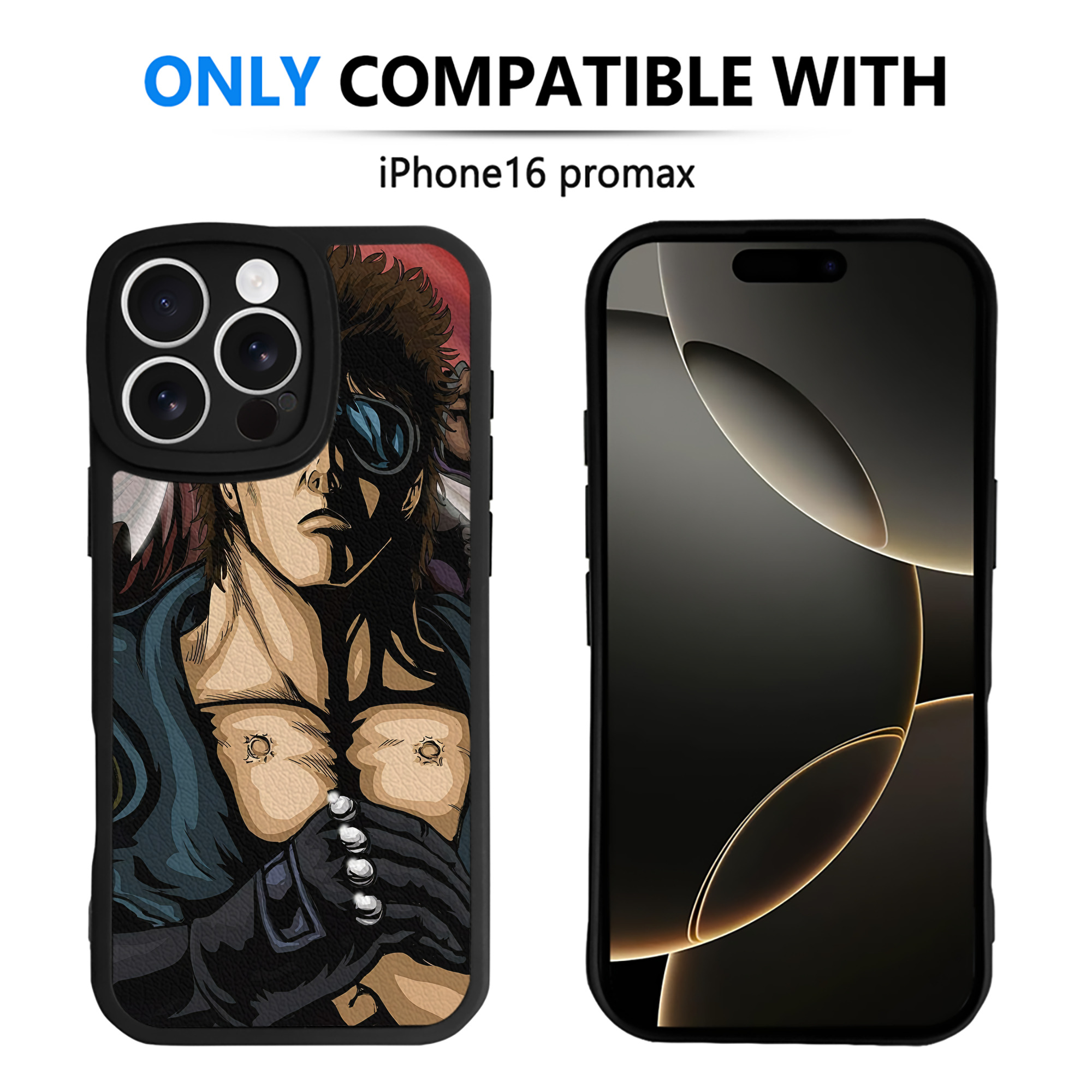 （画像用） 北斗の拳 Fist of the North Star 【iPhone 16シリーズ対応】シリコンスマホケース（レザー調） 材質：シリコン